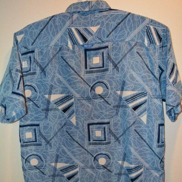 MATCH 1  Men's Hawaiian-Style Geometric Size XXL - Picture 5 of 8